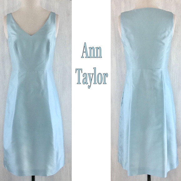 ice blue silk dress